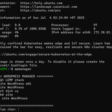 Script cài đặt WordPress tự động trên VPS với Almalinux